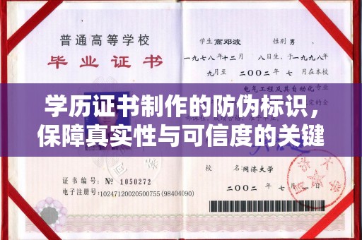 大关学历证书制作的防伪标识，保障真实性与可信度的关键
