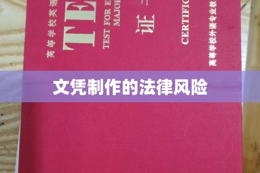 大关文凭制作的法律风险