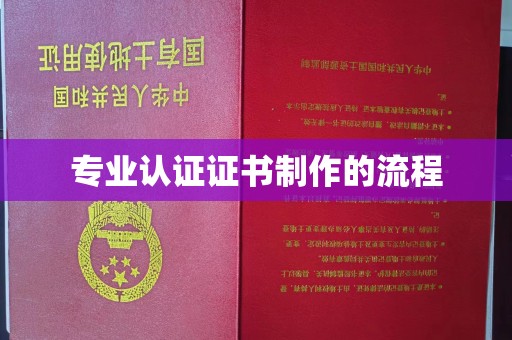 大关专业认证证书制作的流程