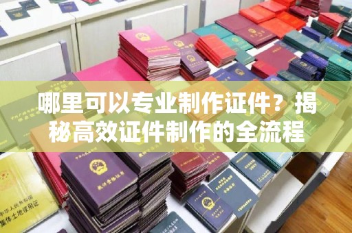 大关哪里可以专业制作证件？揭秘高效证件制作的全流程