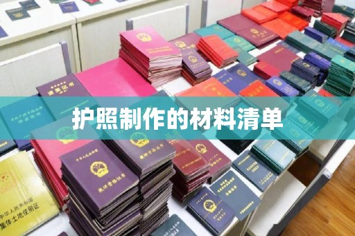 大关护照制作的材料清单